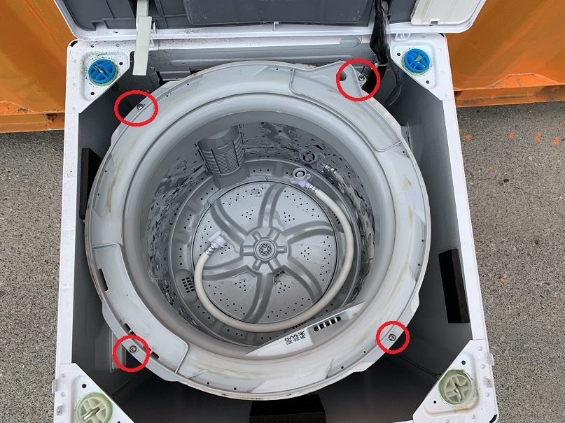マクスゼン[ 全自動洗濯機 6.0kg：JW06MD01WB]の槽を外す方法 | DIM 