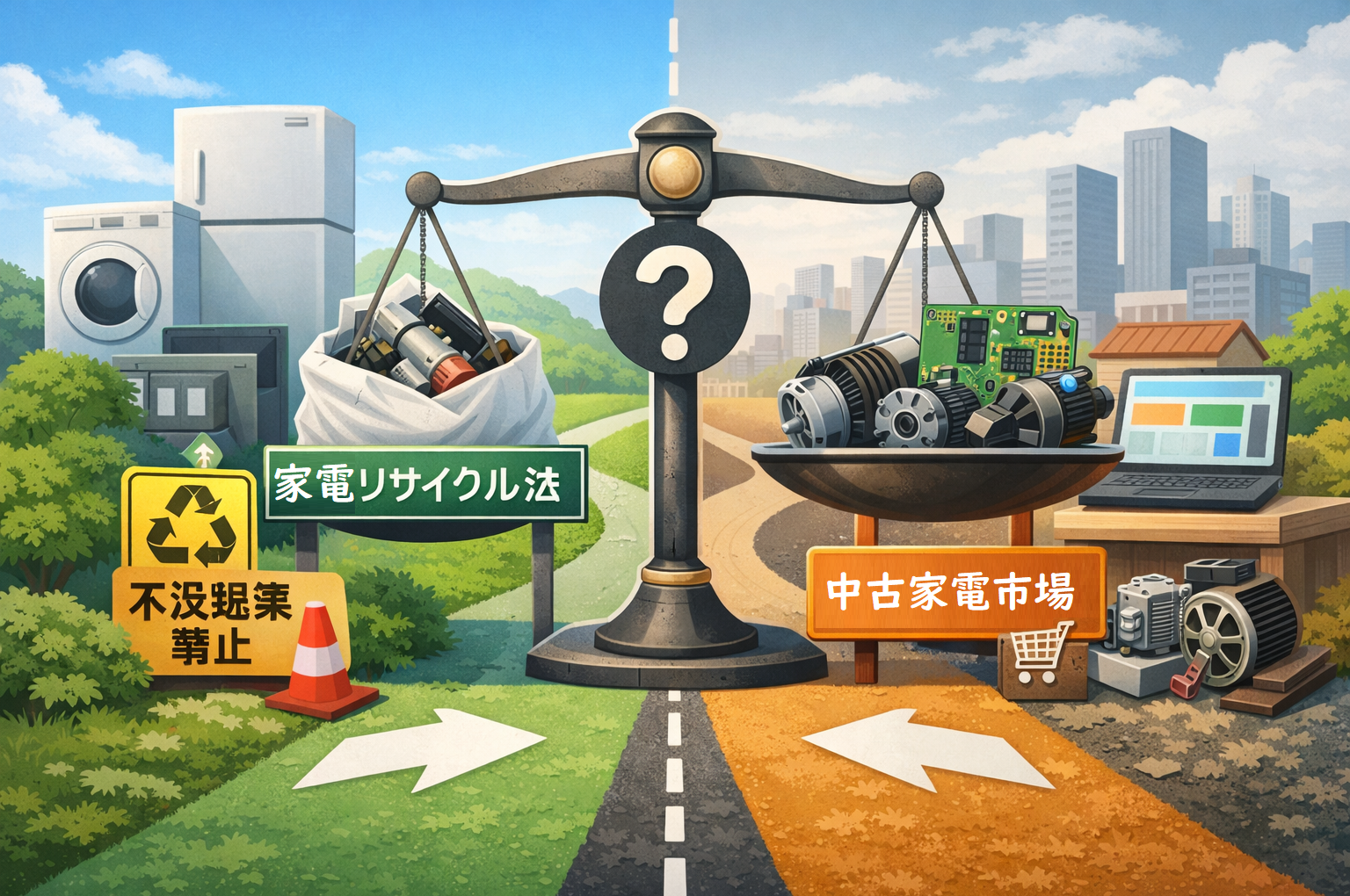リサイクル家電の中古部品市場：合法と違法の境界線